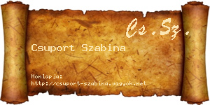 Csuport Szabina névjegykártya