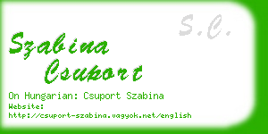 szabina csuport business card